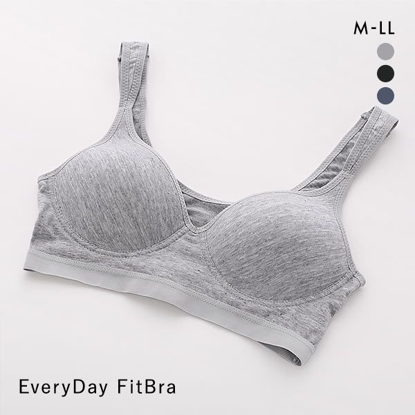 Every Day Fit Bra エブリデイフィットブラ ノンワイヤー ブラジャー レディース 綿混 やわらかカップ 単品