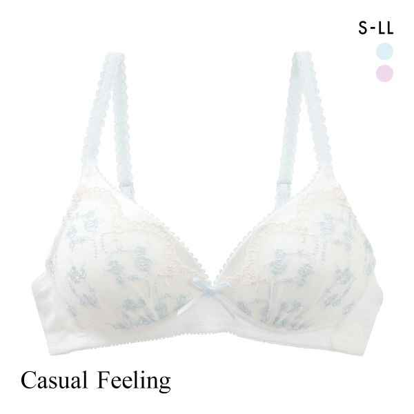 カジュアルフィーリング ブーケチュール ノンワイヤー ブラジャー レディース リラクシング Casual Feeling
