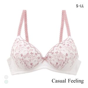 カジュアルフィーリング コットンレース ノンワイヤー ブラジャー レディース リラクシング Casual Feeling OW MI