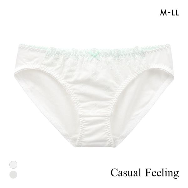 カジュアルフィーリング コットンレース ペアショーツ レディース ノーマルショーツ スタンダード Casual Feeling OW GY