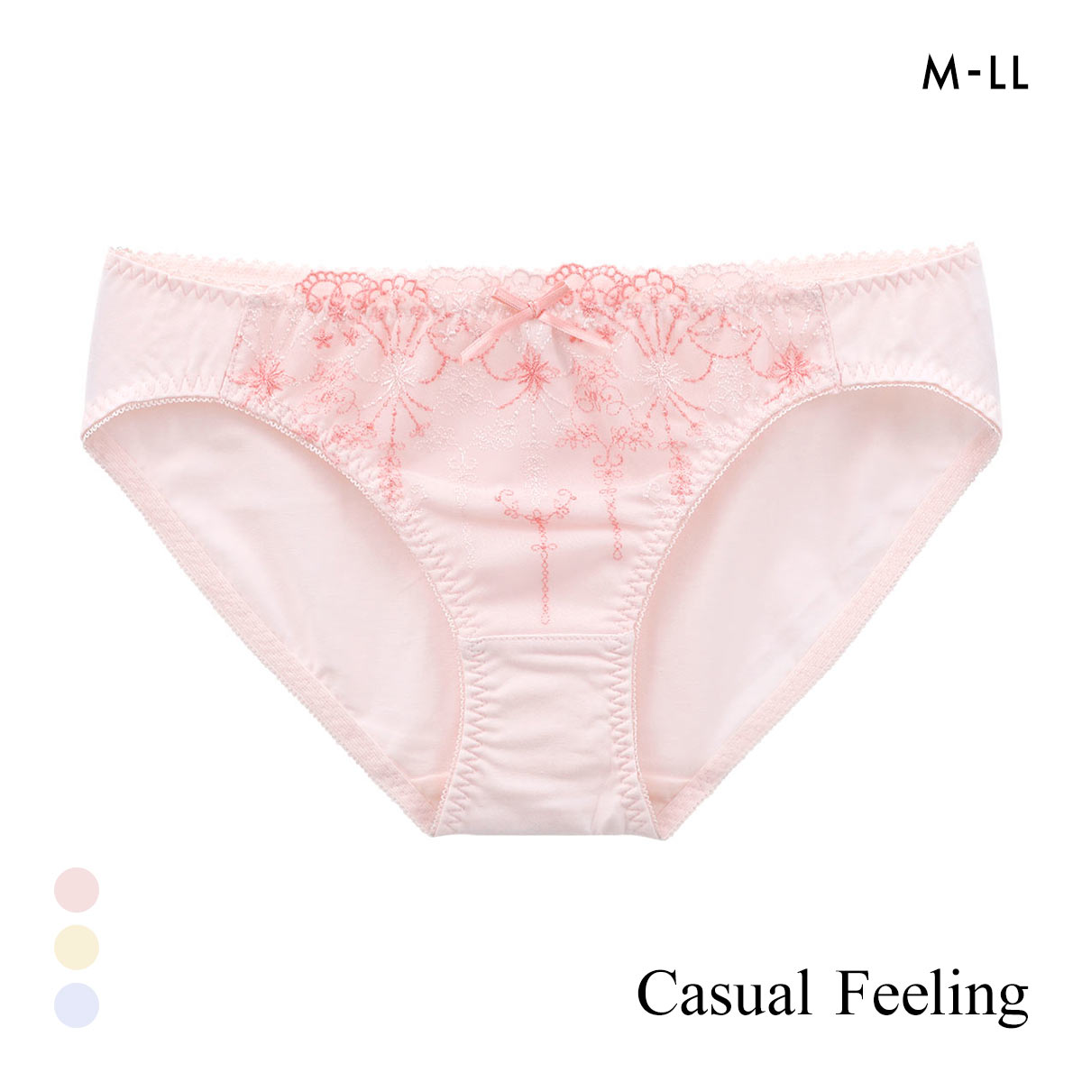 カジュアルフィーリング シフォン刺繍レース ペアショーツ レディース ノーマルショーツ スタンダード Casual Feeling