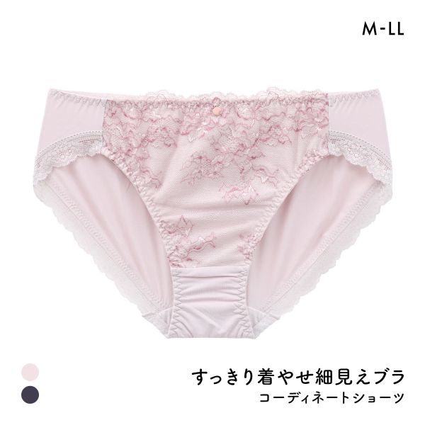 スッキリ細見えブラ ペアショーツ レディース スタンダード ノーマル M L LL 大きいサイズ