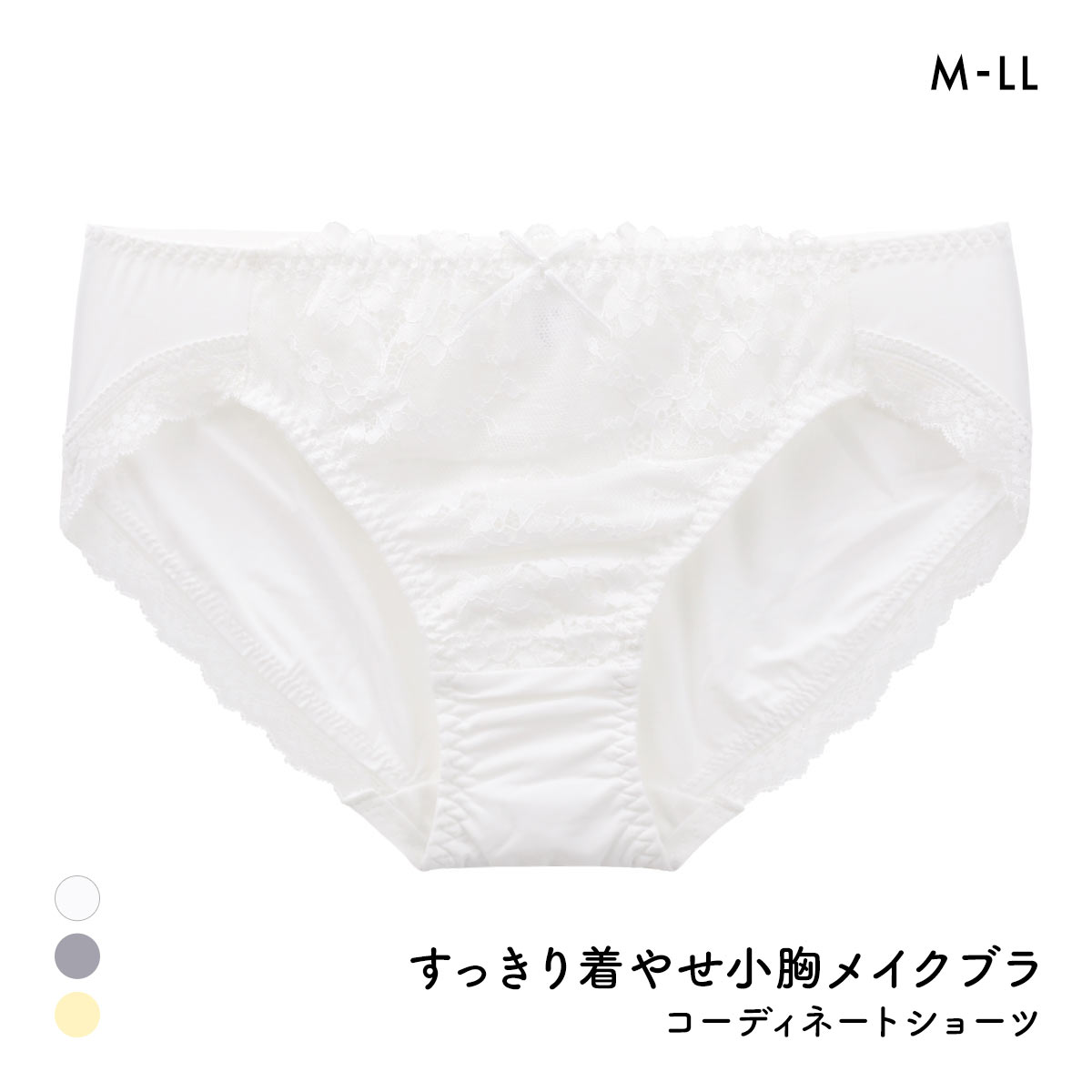 すっきり着やせブラ ペアショーツ レディース スタンダード ノーマル M L LL 大きいサイズ