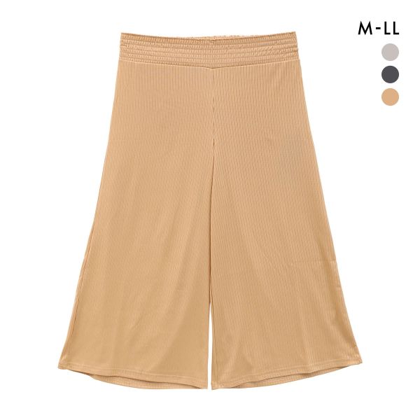 Roomiu リラクシング リブ 7分丈 フレアパンツ レディース ルームウェア