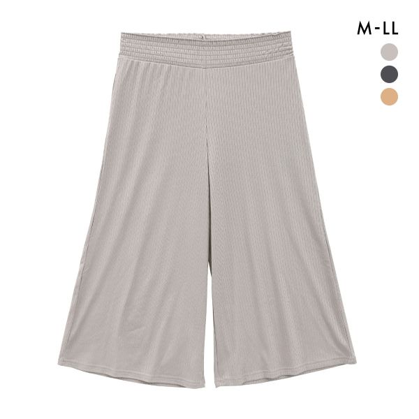 Roomiu リラクシング リブ 7分丈 フレアパンツ レディース ルームウェア