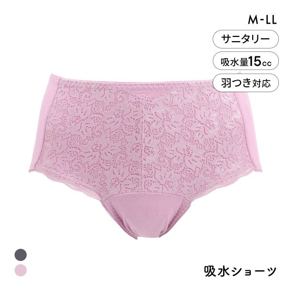 アッ！モーレ 吸水ショーツ 約15cc対応 抗菌防臭 軽失禁 尿モレ 羽根つき対応 フェムテック