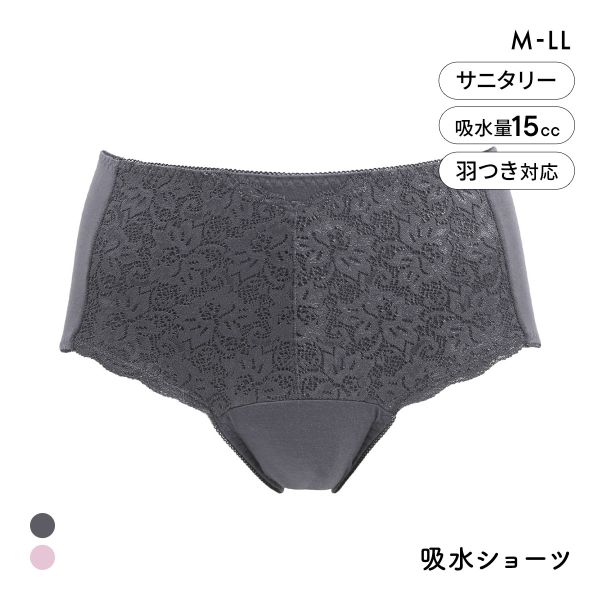 アッ！モーレ 吸水ショーツ 約15cc対応 抗菌防臭 軽失禁 尿モレ 羽根つき対応 フェムテック