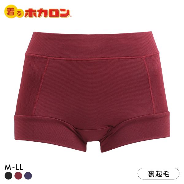 着るホカロン おなか・マチ部分当て付き 1分丈ショーツ レディース インナー 保温 裏微起毛 ストレッチ