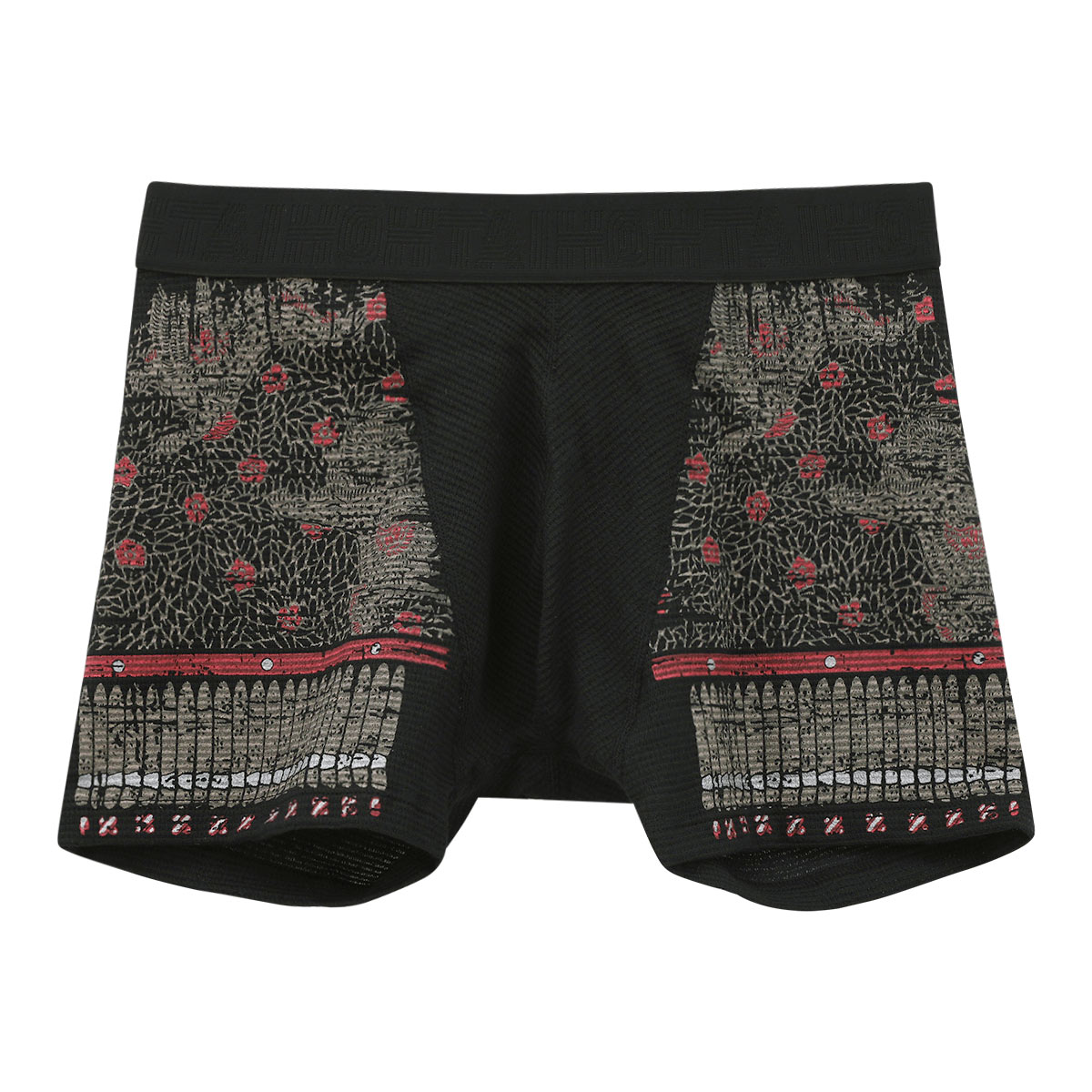HOHTAI プレミアム 甲冑パンツ SAMURAI ショートボクサー メンズ 包帯パンツ ボクサーパンツ シドー SIDO 志道 前閉じ(RE-レッド-M)