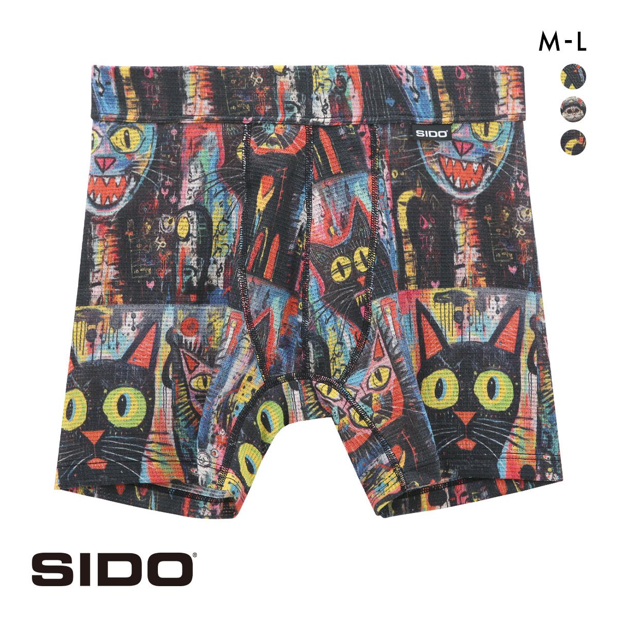 シドー 包帯パンツ SIDO HOHTAI PANTS×YAKUZA CAT NEKO MAFIA ゲーミングアンダーギア ボクサーパンツ メンズ 前とじ YCNM(BK3-ブラック3-M)