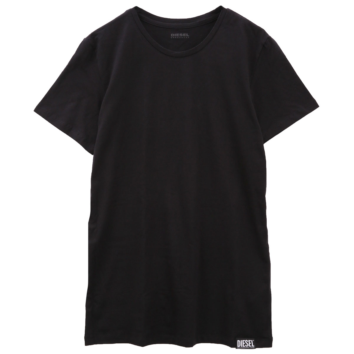 ディーゼル DIESEL MENS UMTEE-RANDAL クルーネック 半袖 Tシャツ 綿混(BK-ブラック-M)