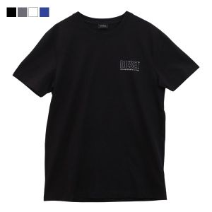 ディーゼル DIESEL MENS UMLT-JAKE 半袖 Tシャツ クルーネック コットンストレッチ ロゴ