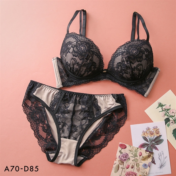 ピュアシェリ ストリングレース ブラセット ABCD 谷間 盛り 脇寄せ ブラジャー ショーツ セット 大きいサイズ PURECHERIE
