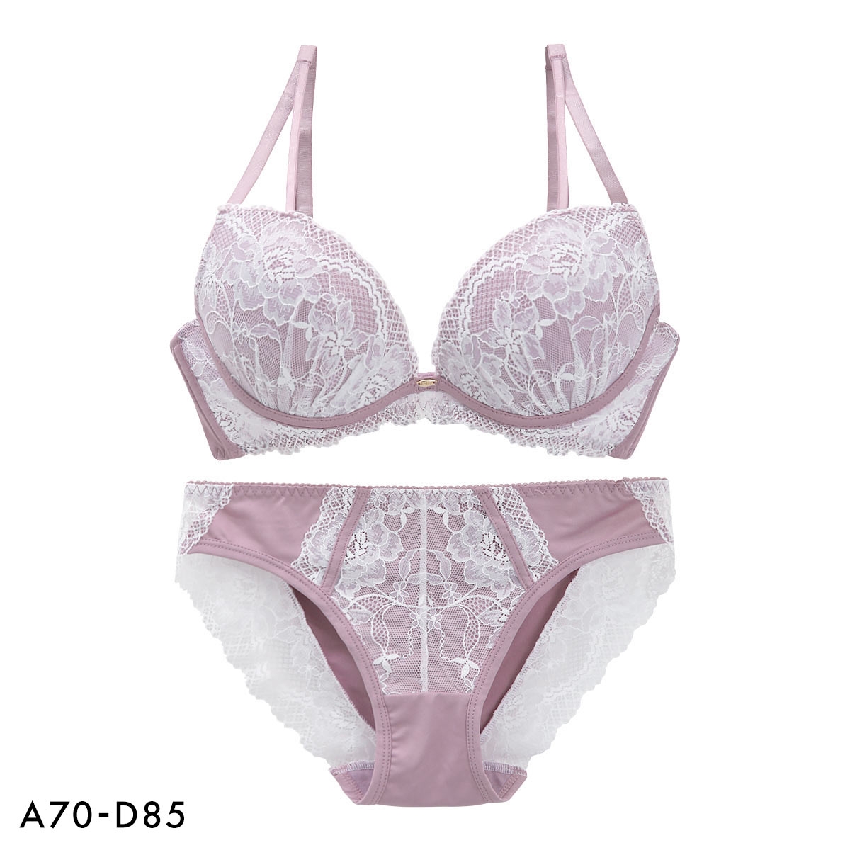 ピュアシェリ ストリングレース ブラセット ABCD 谷間 盛り 脇寄せ ブラジャー ショーツ セット 大きいサイズ PURECHERIE(SB-ストロベリー-A70-M)