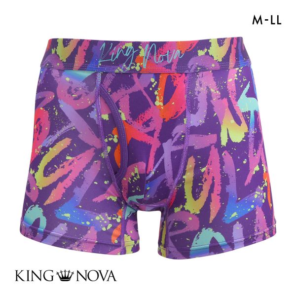 キングノバ ボクサーパンツ メンズ 前あき グラフィティ柄 M L LL KING NOVA