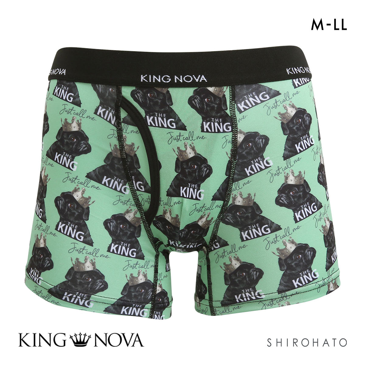 キングノバ ボクサーパンツ メンズ 前あき わんこ柄 M L LL KING NOVA(DOG-ドッグ-M)
