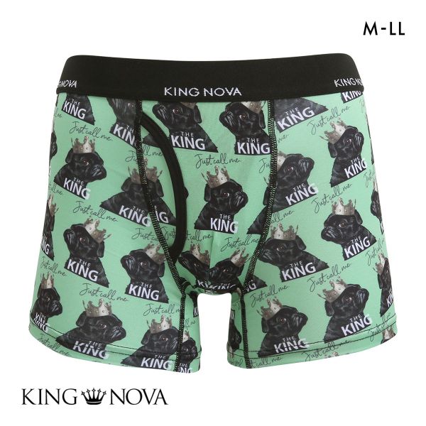 【メール便(10)】 キングノバ ボクサーパンツ メンズ 前あき わんこ柄 M L LL KING NOVA 【メール便(10)】 キングノバ ボクサーパンツ メンズ 前あき わんこ柄 M L LL KING NOVA