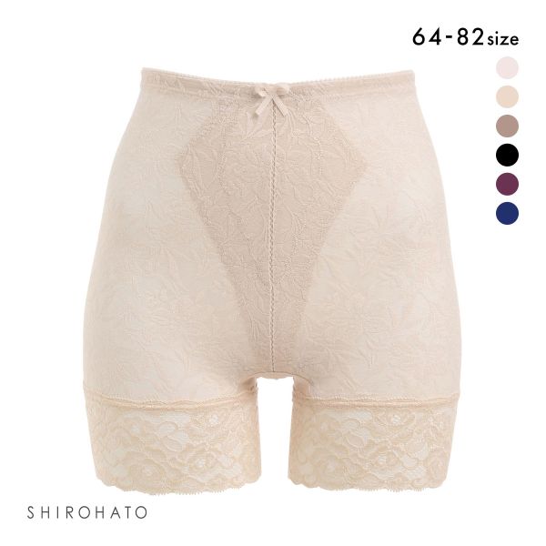 補正下着 ガードル レーシー 3分丈ガードル 花柄