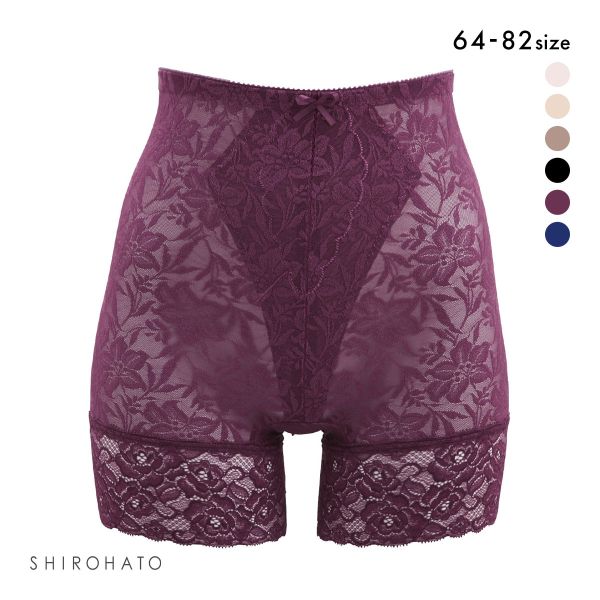 補正下着 ガードル レーシー 3分丈ガードル 花柄