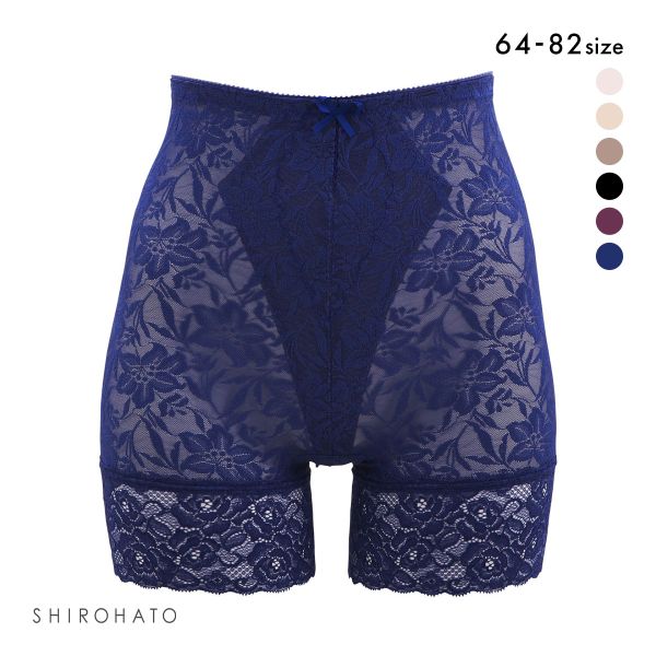 補正下着 ガードル レーシー 3分丈ガードル 花柄