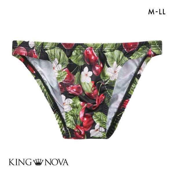 【メール便(10)】 キングノバ チェリー柄 ビキニ パンツ フルバック メンズ 前とじ M L LL KING NOVA ストレッチ プリント 【メール便(10)】 キングノバ チェリー柄 ビキニ パンツ フルバック メンズ 前とじ M L LL KING NOVA ストレッチ プリント