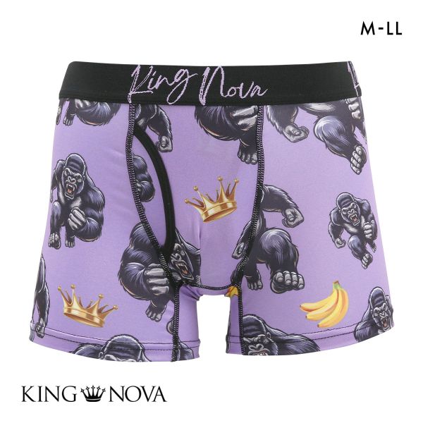 【メール便(10)】 キングノバ アメコミ風ゴリラ柄 ボクサーパンツ メンズ 前あき M L LL KING NOVA ストレッチ プリント 【メール便(10)】 キングノバ アメコミ風ゴリラ柄 ボクサーパンツ メンズ 前あき M L LL KING NOVA ストレッチ プリント