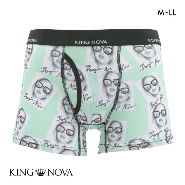20%OFF【メール便(10)】 キングノバ ポスター柄 ボクサーパンツ メンズ 前開き M L LL KING NOVA ストレッチ プリント 20%OFF【メール便(10)】 キングノバ ポスター柄 ボクサーパンツ メンズ 前開き M L LL KING NOVA ストレッチ プリント