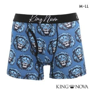 キングノバ ライオン柄 ボクサーパンツ メンズ 前あき M L LL ストレッチ プリント 大きいサイズ KING NOVA