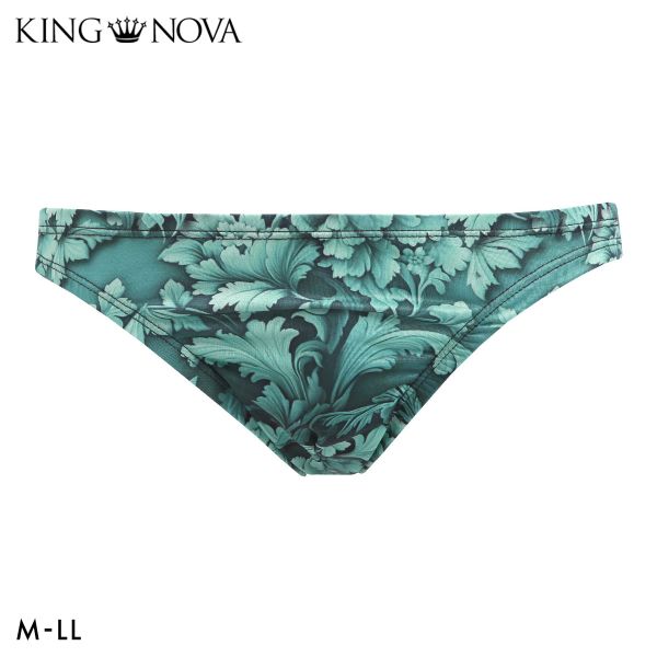 キングノバ ゴシックボタニカル柄 ビキニ フルバック メンズ 前とじ M L LL  パンツ ブリーフ ブーメラン 雄 KING NOVA