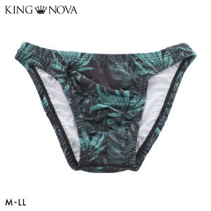キングノバ ボタニカル柄 ビキニ フルバック メンズ 前とじ M L LL パンツ ブリーフ ブーメラン KING NOVA クリスマス バレンタイン