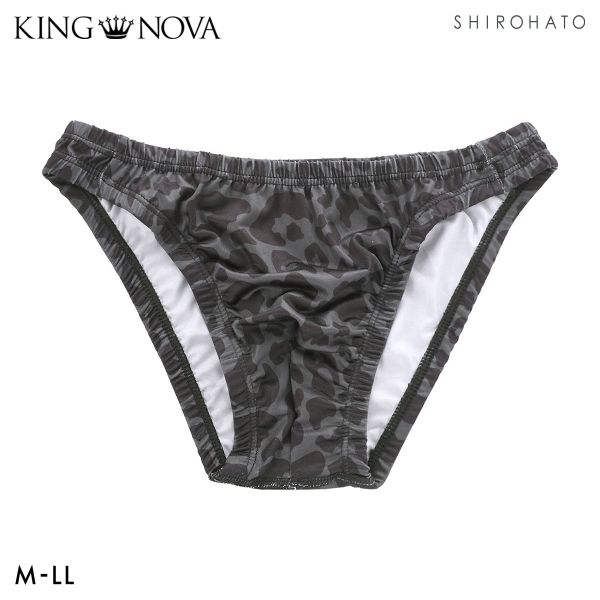 キングノバ ヒョウ柄 ビキニ フルバック メンズ 前とじ M L LL パンツ ブリーフ ブーメラン KING NOVA クリスマス バレンタイン