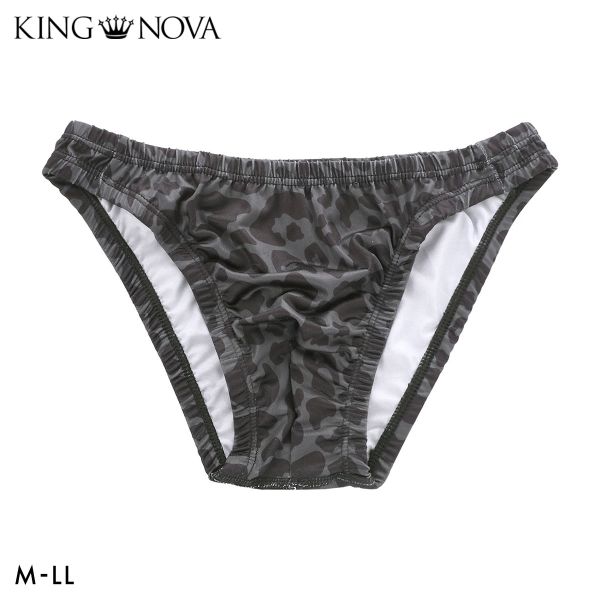 キングノバ ヒョウ柄 ビキニ フルバック メンズ 前とじ M L LL パンツ ブリーフ ブーメラン KING NOVA クリスマス バレンタイン