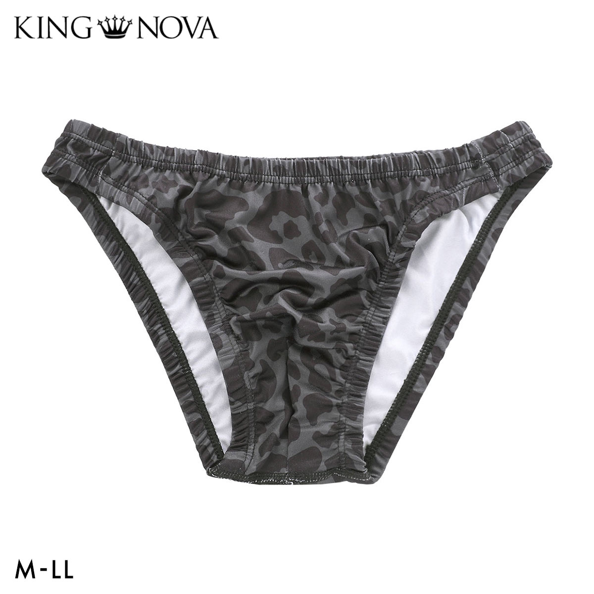 キングノバ ヒョウ柄 ビキニ フルバック メンズ 前とじ M L LL パンツ ブリーフ ブーメラン KING NOVA クリスマス バレンタイン