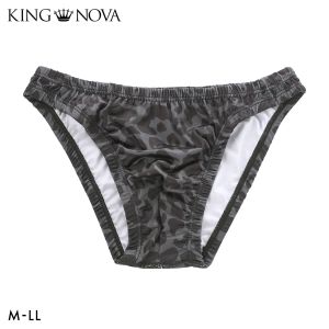 キングノバ ヒョウ柄 ビキニ フルバック メンズ 前とじ M L LL パンツ ブリーフ ブーメラン KING NOVA クリスマス バレンタイン