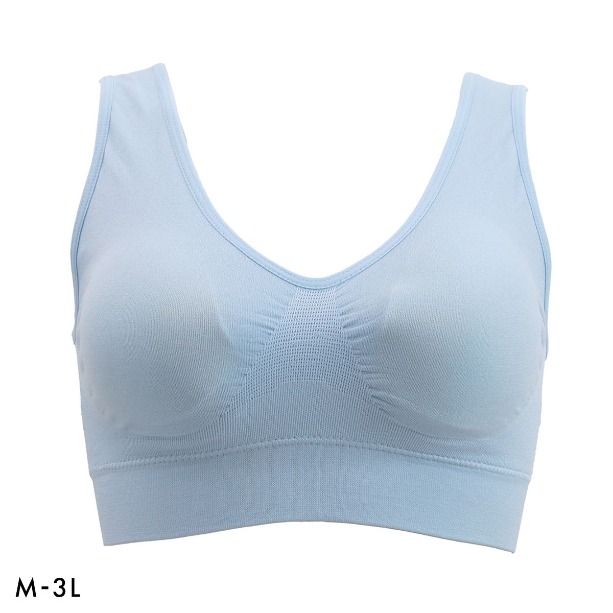 マイティブラ ノンワイヤーブラ おやすみブラ スポーツブラ ワイヤレスブラ ナイトブラ(BGY-ブルーグレー-M)