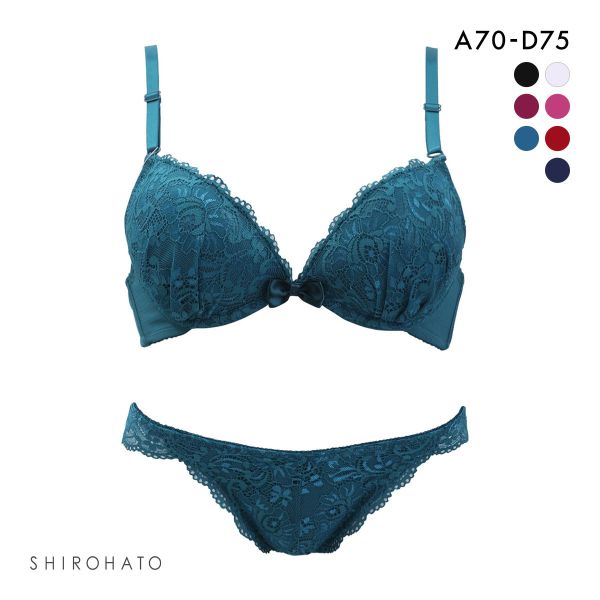 シンプルレース 谷間マックスブラ ブラジャー ショーツ セット 盛りブラ 谷間ブラ バックレース