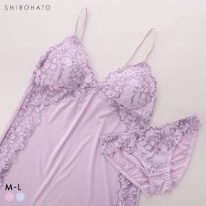 ルルモアナ 2浴レース カップ付きキャミソール＆ショーツ セットアップ M L ベビードール スリップ 勝負下着 セット LULUMOANA