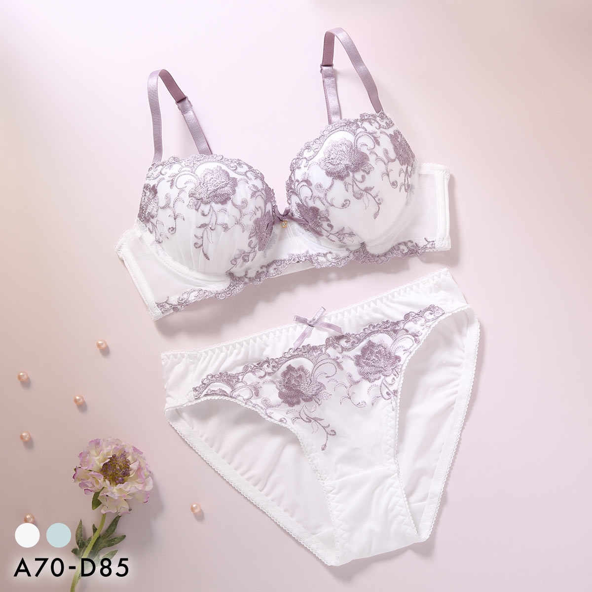 ルルモアナ ロイヤルローズ ブラジャー ショーツ セット フラワー 大きいサイズ LULUMOANA