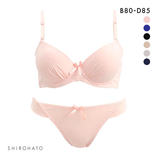 シンプルモールド 谷間マックスブラ ブラショーツセット BCDアンダー80.85 盛りブラ 谷間ブラ