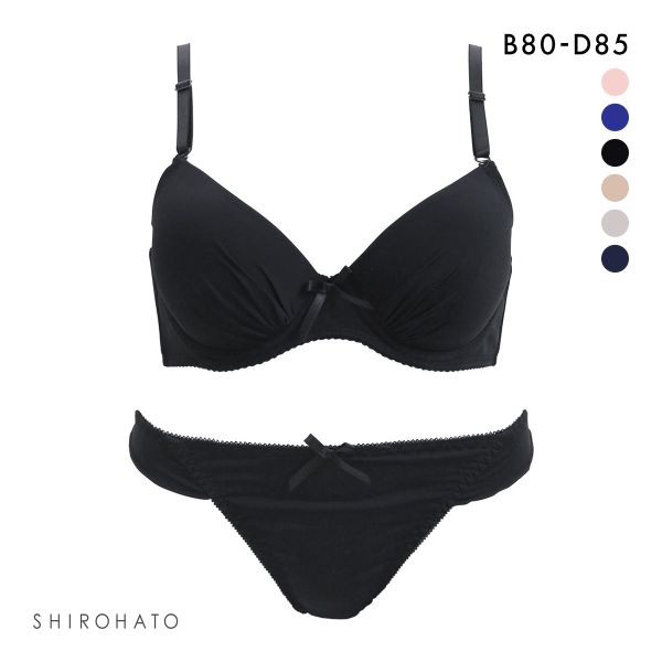 シンプルモールド 谷間マックスブラ ブラショーツセット BCDアンダー80.85 盛りブラ 谷間ブラ