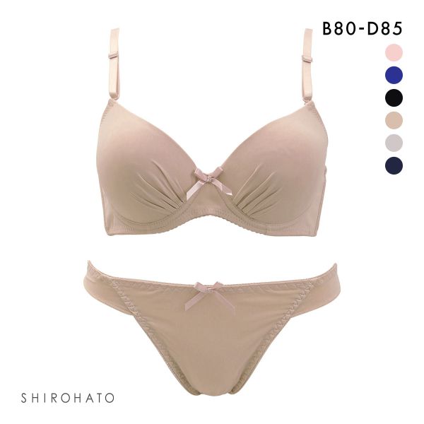 シンプルモールド 谷間マックスブラ ブラショーツセット BCDアンダー80.85 盛りブラ 谷間ブラ