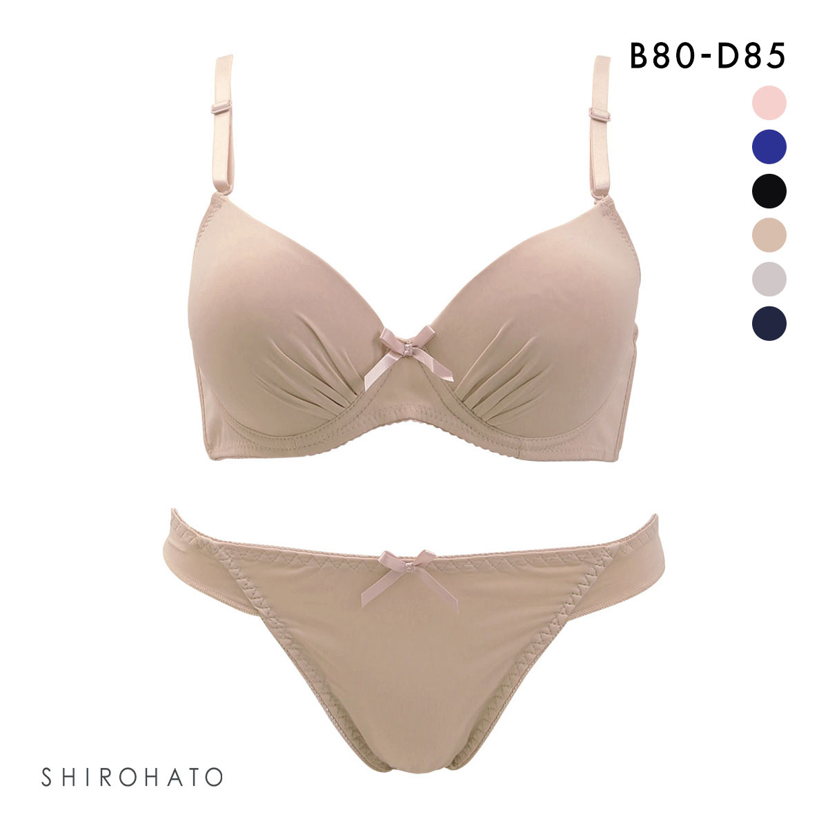 シンプルモールド 谷間マックスブラ ブラショーツセット BCD