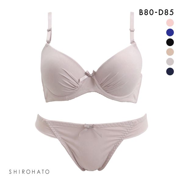 シンプルモールド 谷間マックスブラ ブラショーツセット BCDアンダー80.85 盛りブラ 谷間ブラ