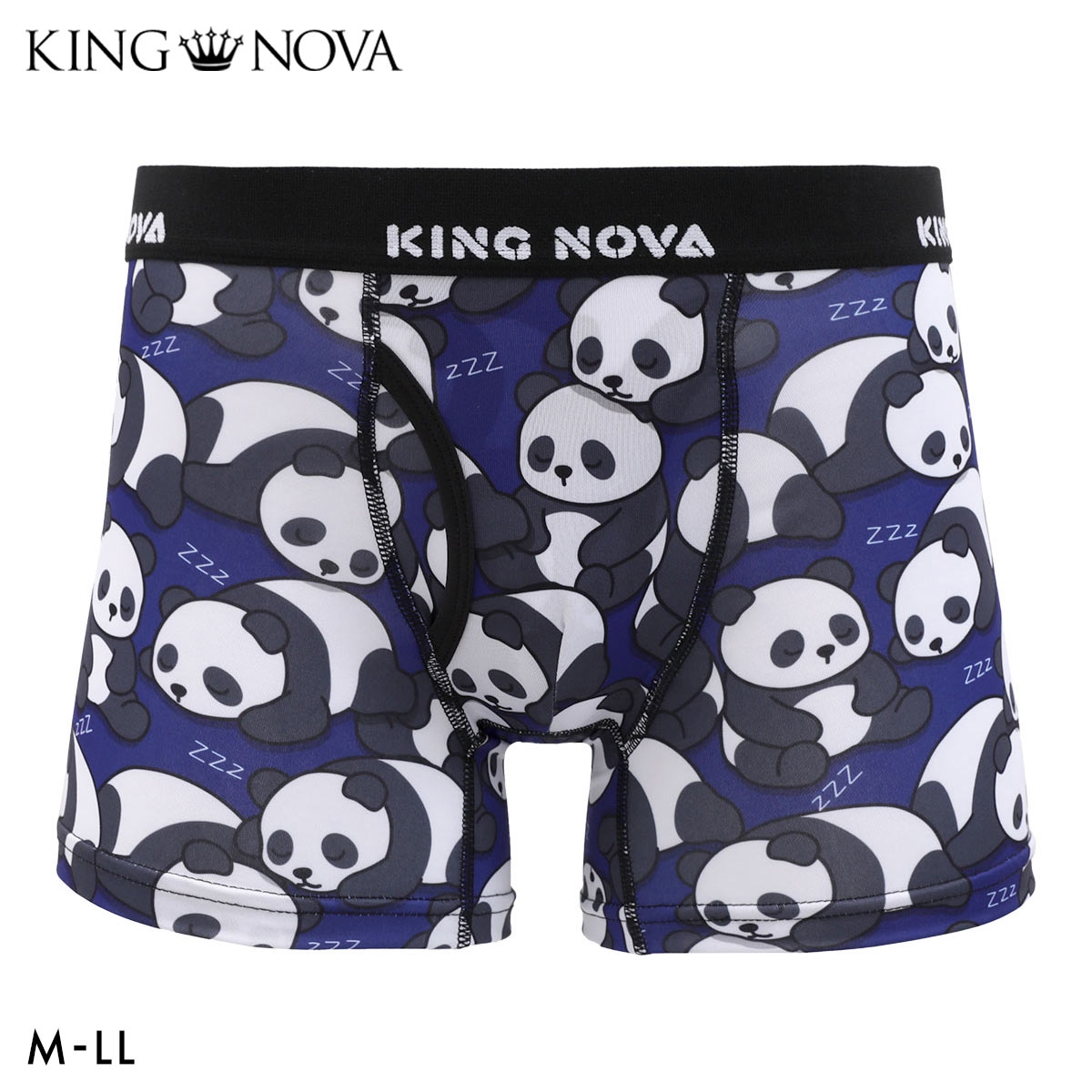 キングノバ パンダ柄 ボクサーパンツ メンズ 前あき M L LL ストレッチ プリント 大きいサイズ 贈り物 ギフト KING NOVA