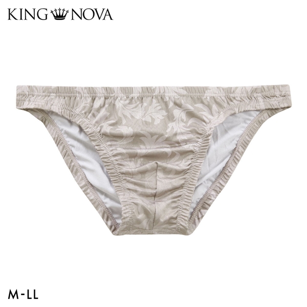 キングノバ アイビー柄 ビキニ フルバック メンズ 前とじ M L LL パンツ ブリーフ ブーメラン KING NOVA