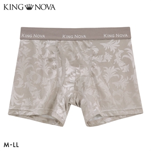 キングノバ アイビー柄 ボクサーパンツ メンズ 前あき M L LL ストレッチ プリント 大きいサイズ 贈り物 ギフト KING NOVA