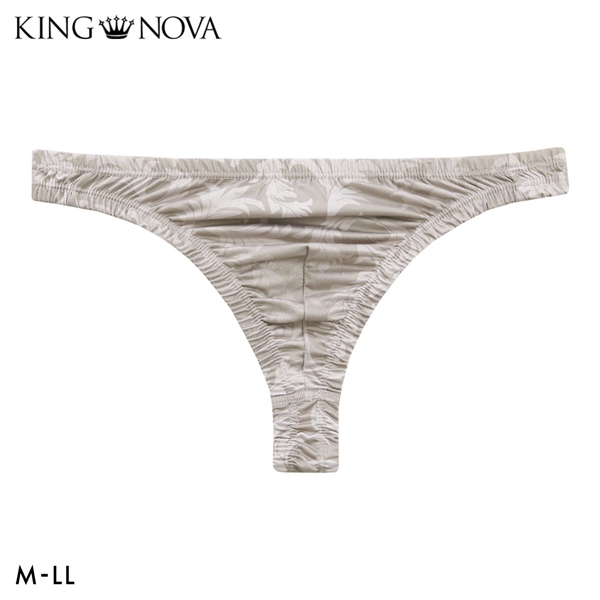 キングノバ アイビー柄 Tバック ビキニ パンツ メンズ 前とじ M L LL ストレッチ プリント 大きいサイズ KING NOVA