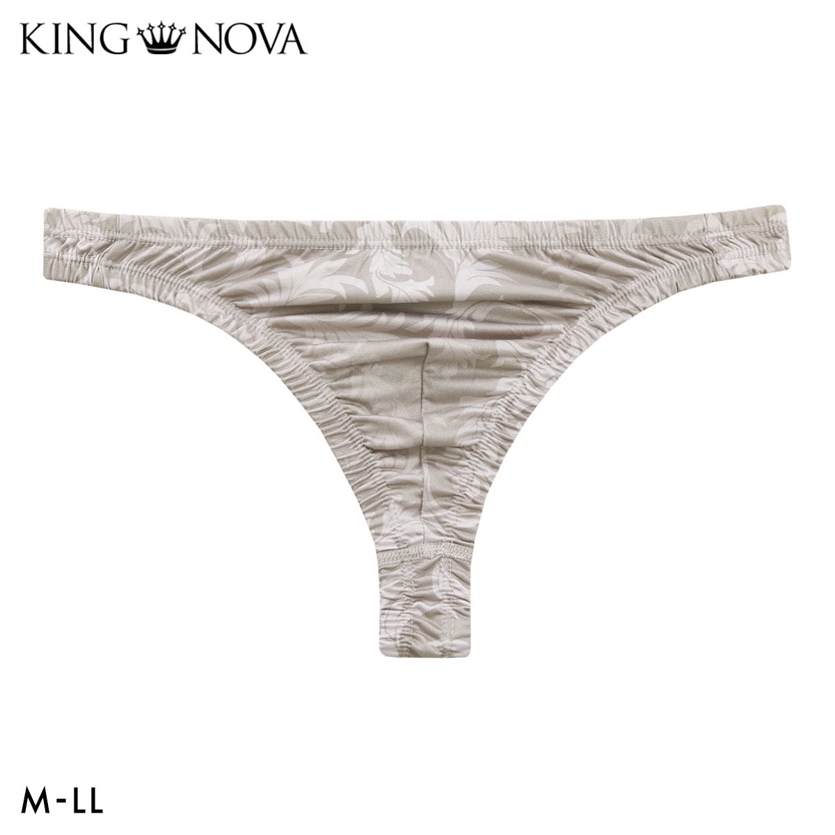 キングノバ アイビー柄 Tバック ビキニ パンツ メンズ 前とじ M L LL ストレッチ プリント 大きいサイズ KING NOVA