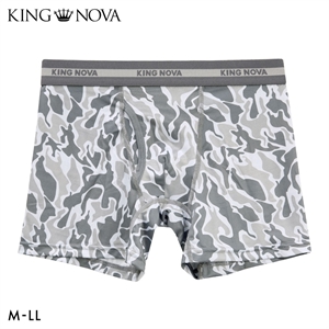 キングノバ 迷彩柄 ボクサーパンツ メンズ 前あき M L LL ストレッチ プリント 大きいサイズ 贈り物 ギフト KING NOVA