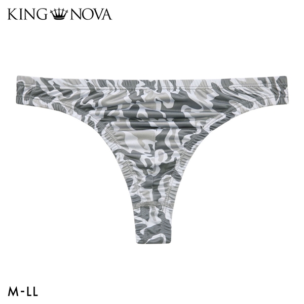 キングノバ 迷彩柄 Tバック ビキニ パンツ メンズ 前とじ M L LL ストレッチ プリント 大きいサイズ KING NOVA
